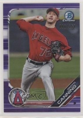 2019 Bowman Chrome Prospects Purple Refractor /250 Griffin Canning Rookie RC ut4