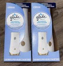 Glade Automatic Spray Holder Battery Air Freshener Dispenser 10.2 oz Lot of 2