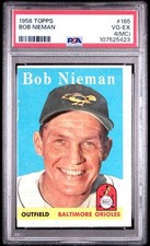 1958 TOPPS #165 BOB NIEMAN PSA VG-EX 4 (MC)