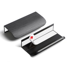 5 Pack 3 Inch Self Adhesive Cabinet Pulls Drawer Handles Black Finger Pull