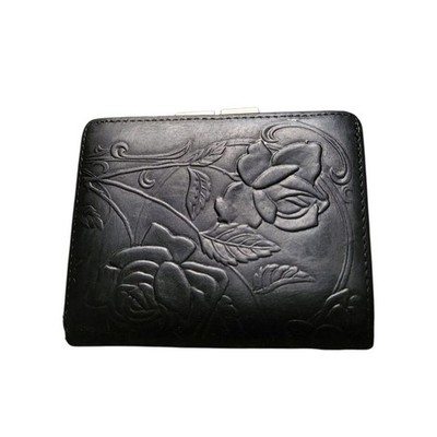 【JEAN PAUL GAULTIER】NEW ROSE 3つ折り財布 Jean Paul Gaultier Vintage New Rose Trifold Wallet Black Men's