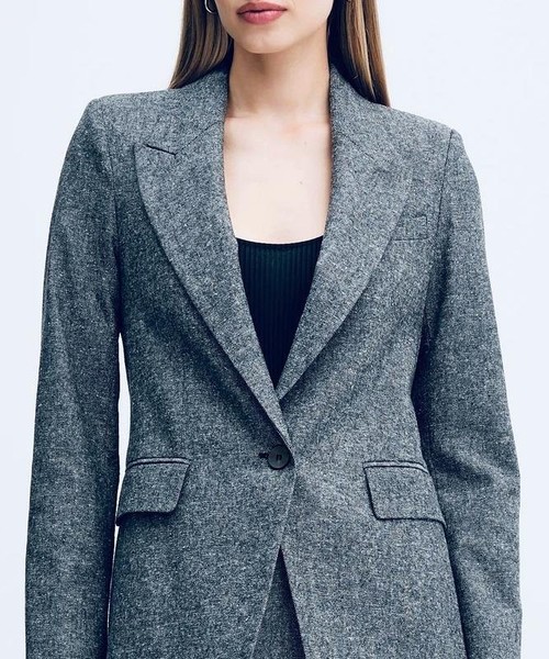 Women Brooks Brothers Blazer Grey Wool 34 / XS /