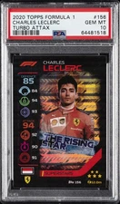 2020 TOPPS FORMULA 1 TURBO ATTAX #156 CHARLES LECLERC PSA 10