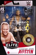 Stone Cold Stunning Steve Austin Signed WWE Elite Action Figure BAS COA WCW 8632