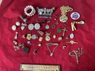 Vintage Costume And Estate Jewelry Assortment Some Gold Filled Lot