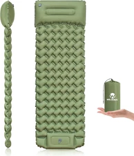Sleeping Pad for Camping - 4” Thick Inflatable Camping Mattress with Built-In Pu