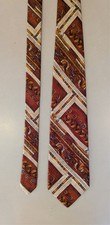 Vtg Robert Talbott Best of Class Silk Necktie Ornate Red  Gold Hand Sewn in USA