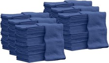 Blue 100-Pack 14x14 Cotton Shop Towels - Lint-Free, Reusable, Multipurpose
