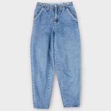 Vintage 80s Jordache High Rise Mom Jeans Women  s 7/8 Blue Tapered Leg