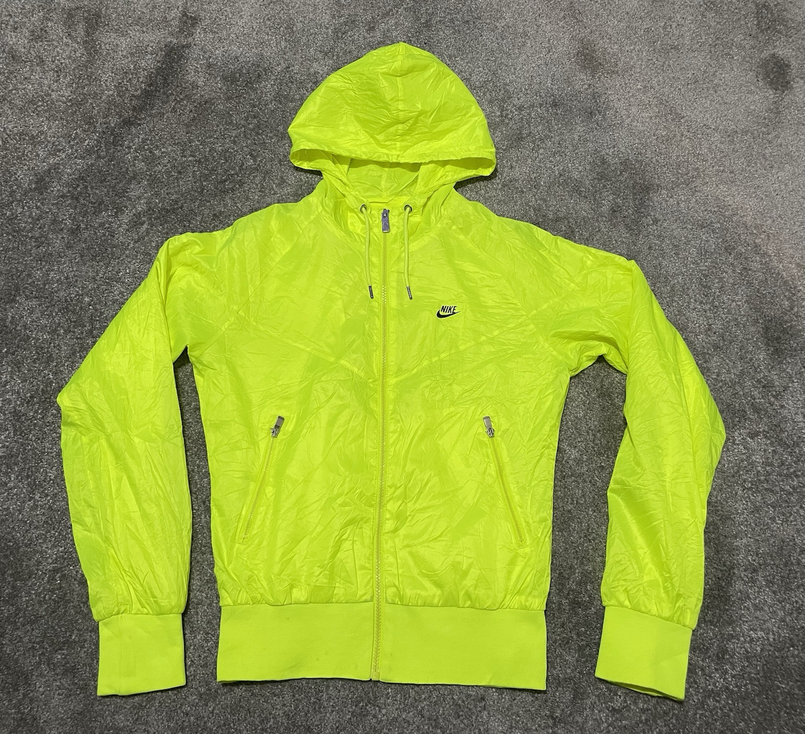 SACAI X NIKE nike giacca a vento felpa con cappuccio running windrunner giallo fluo taglia small