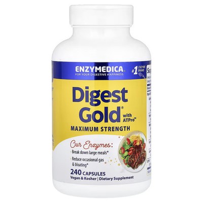 Enzymedica Digest Gold with ATPro Maximum Strength 240 (480 Caps) New Sealed