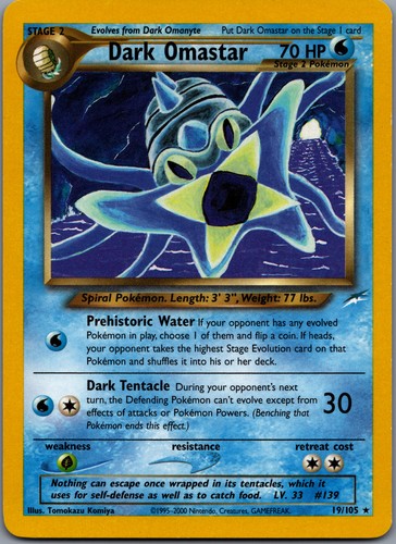 Dark Omastar 19/105 Neo Destiny Rare LP