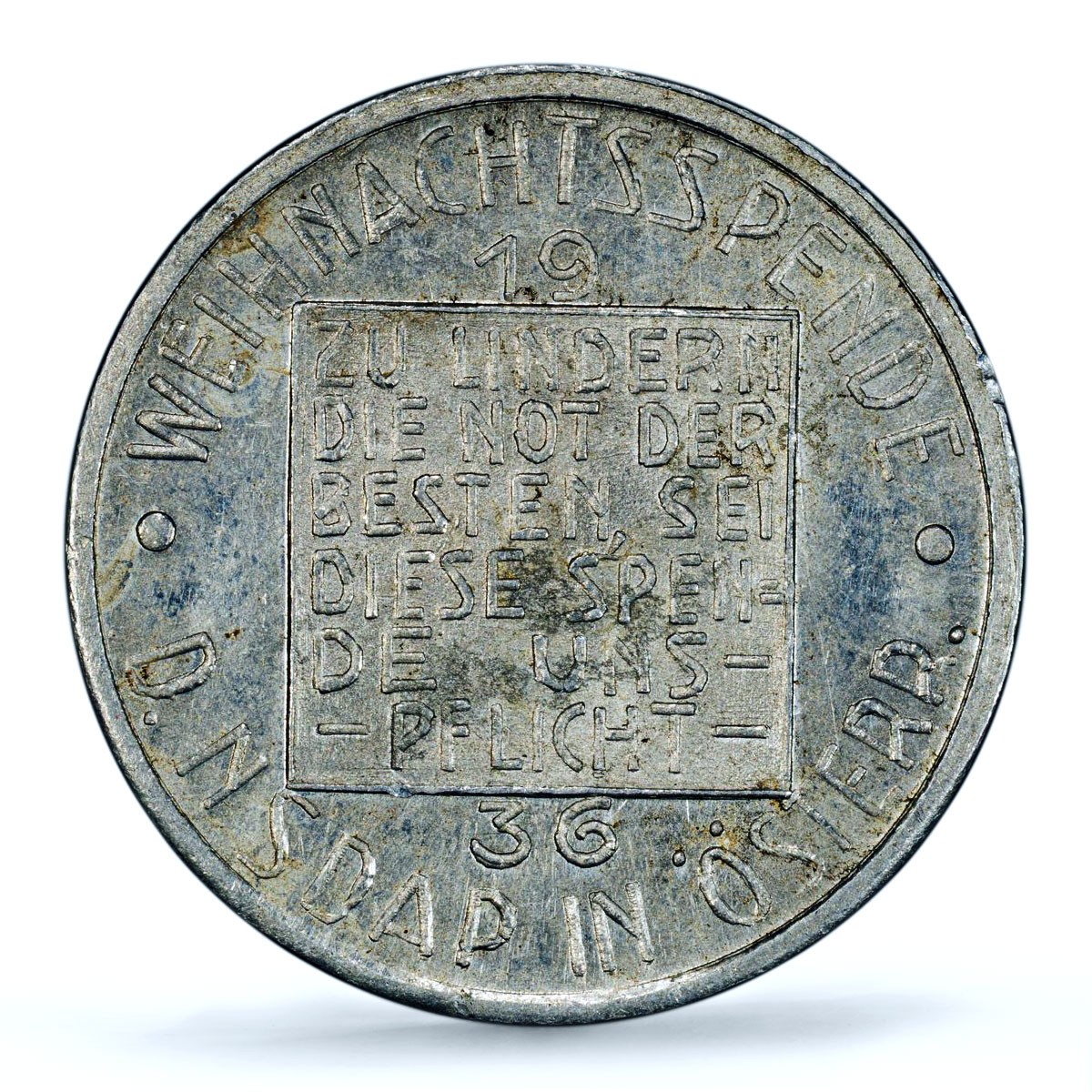 Austria Germany Third Reich NSDAP Donations 1 Schilling MS 63 PCGS