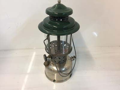 #ad Vintage Coleman 242C Lantern Nickel Fount Green Vent $137.75