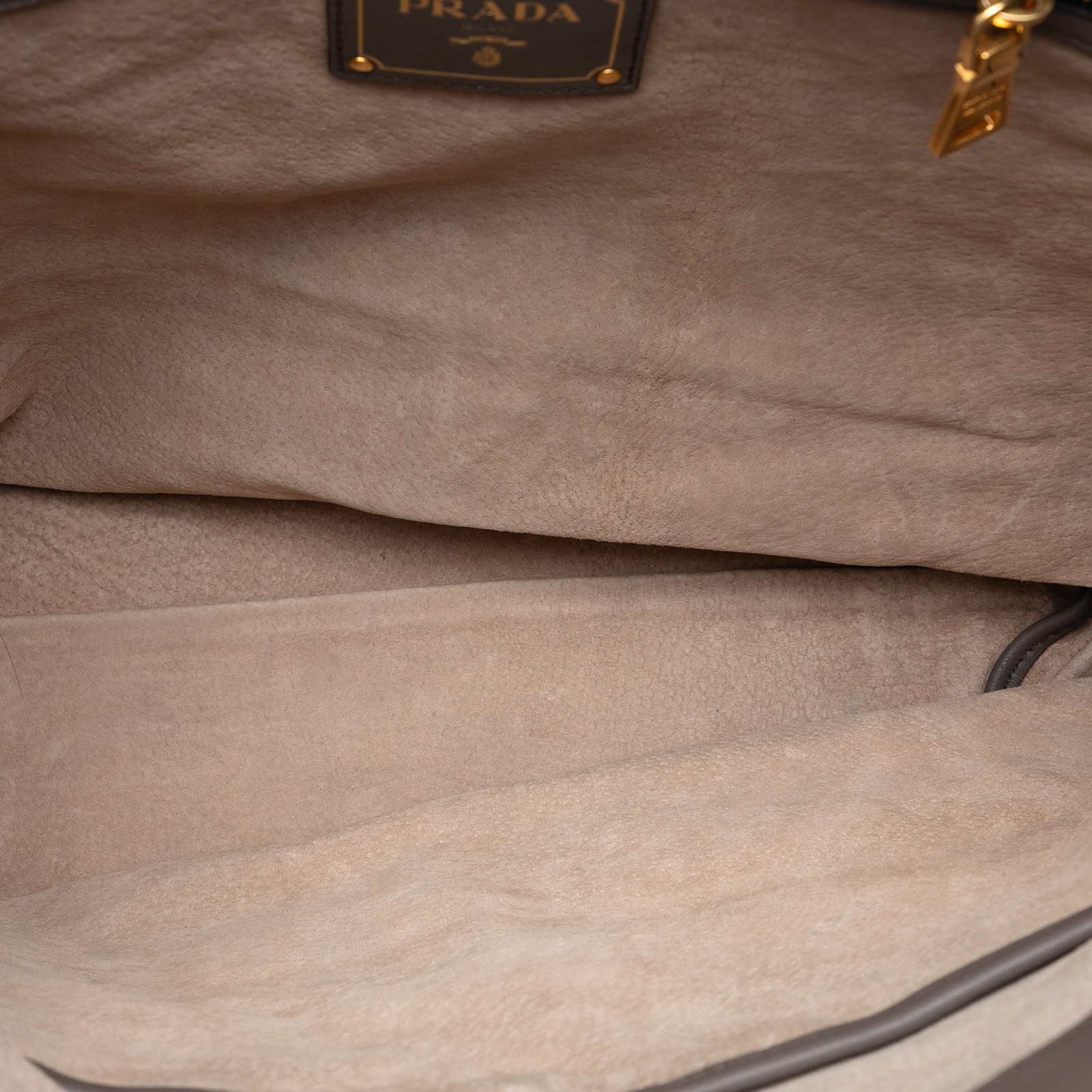 Authenticated Prada Soft Calf Open Convertible Tote Gray Leather Satchel thumbnail 4