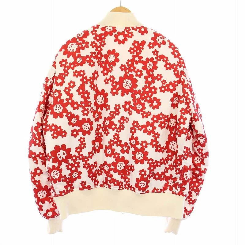 SOPHNET. Chaqueta Blusa Estampado Floral MA-1 XL Blanco Rojo Bomber Foto 2 de 4