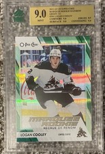 2023-24 OPC Marquee Rookie Green Rainbow #584 Logan Cooley #d 19/33 MNT 9 Graded