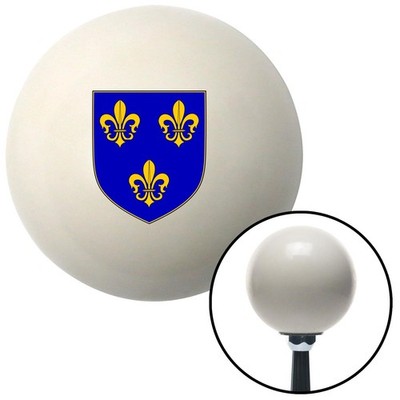 Montgomery Fluer De Lis Ivory Shift Knob w/ M16x1.5 Insert Shifter Auto Manual
