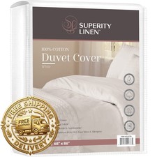 Superity Linen Twin Duvet Cover 100 Cotton 200 Thread Count 68 x 86