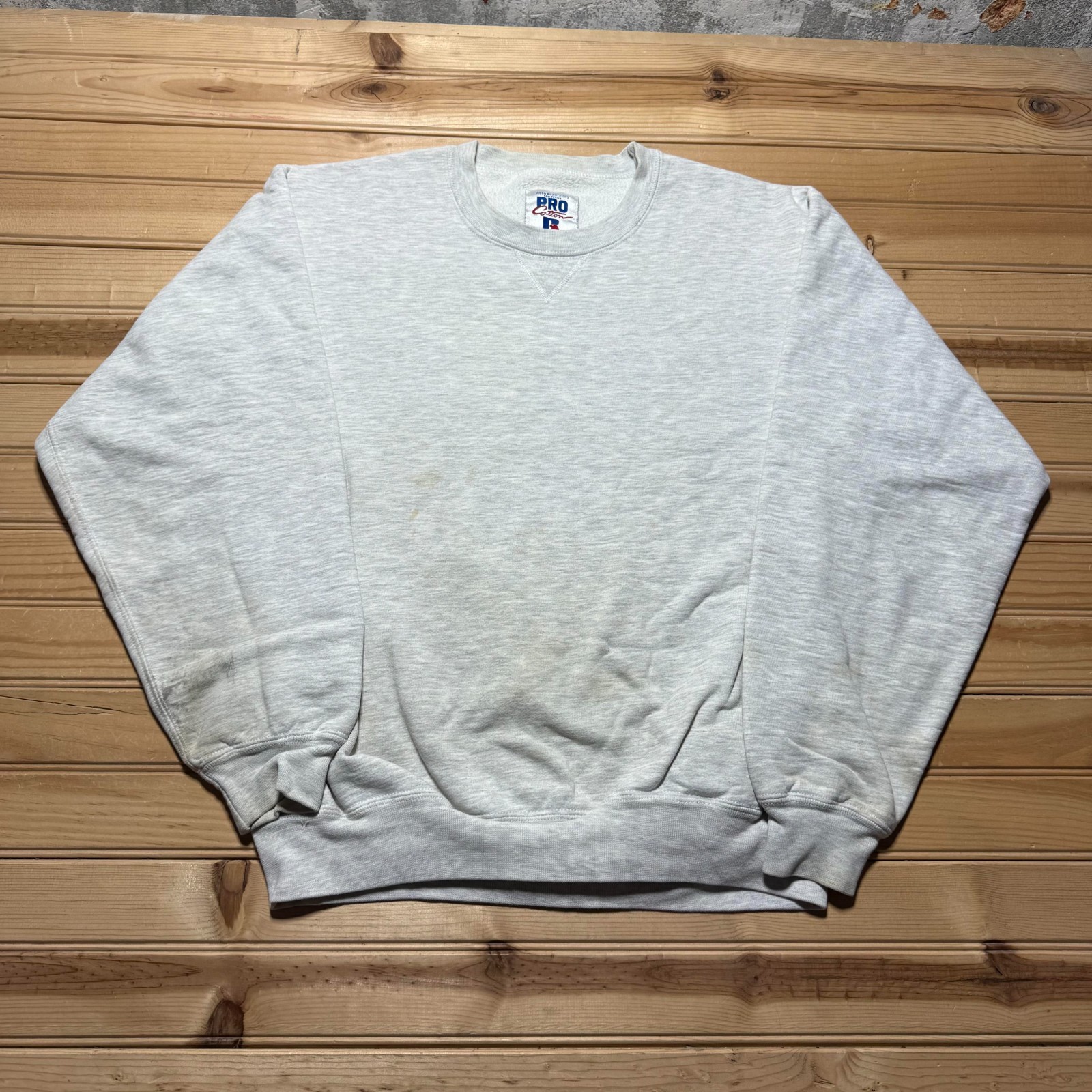 Vintage 90s Pro Cotton Heather Fleece Crewneck Pullover Sweatshirt USA - Medium