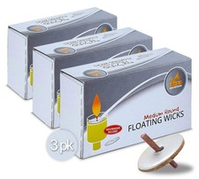 Ner Mitzvah Round Floating Wicks, Medium Sized Cotton Wicks and Cork 3-Pack