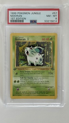 Nidoran ♀ (1st Edition) graded PSA 8 for sale on eBay