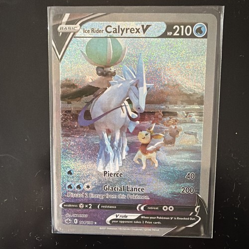 Pokémon TCG Ice Rider Calyrex V Chilling Reign 164/198 Holo Full Art