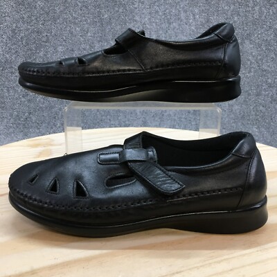 SAS Tripad Comfort Shoes Womens 9.5 Roamer Mary Jane Black Leather Casual Low