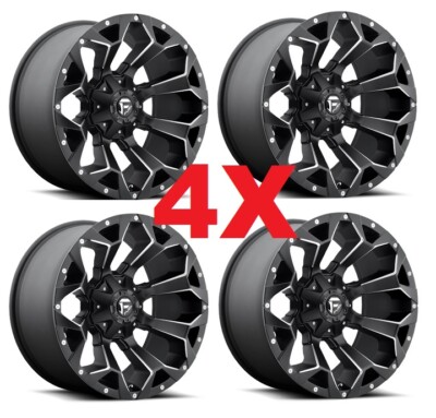 20X10 FUEL ASSAULT MATTE BLACK WHEELS RIMS 8x180 2500 3500 HD DEEP