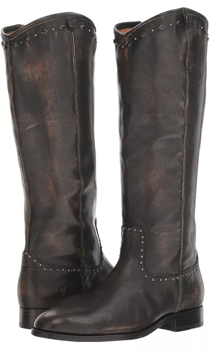 398 NIB Frye Women s Melissa Button Multi Stud Knee high Tall