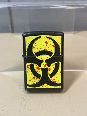 Zippo Biohazard Resident Evil Black And Yellow Blood Splatter
