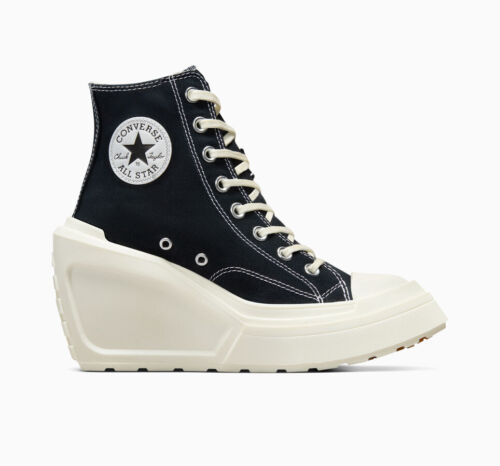 Converse Chuck 70 De Luxe Wedge Women's High-Top Platform Shoes Black - 第 1/10 張圖片