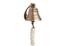 2" Antique Brass Bell Quality Marine Wall Mounted Ship Hanging Bell For Dinner I
