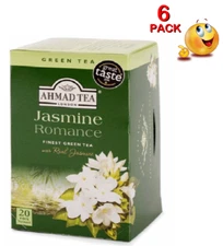 6 PACK Box GREEN Tea JASMINE  AHMAD 120 Tea Bags