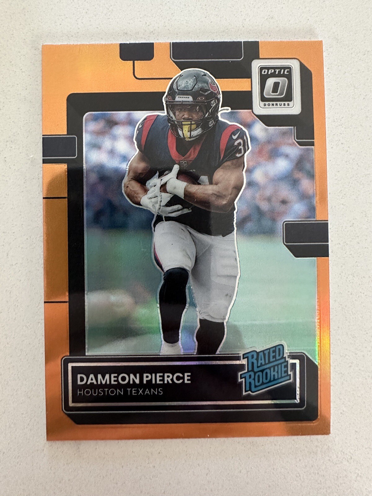2022 Donruss Optic Orange #240 Dameon Pierce #039/199 RATED ROOKIE RC TEXANS