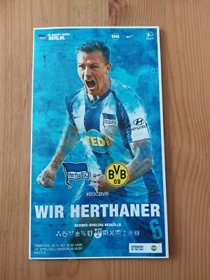 Off. Programme stadium booklet 2019/20 BL Hertha BSC Berlin vs BVB Borussia Dortmund 