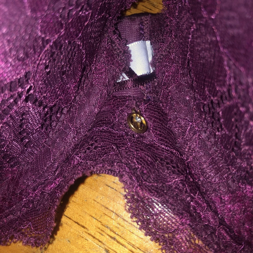 Бюстгальтер пуш-ап Jennifer Lopez кружевной 36D фиолетовый кружевной новый с ярлыками $40 - Изображение 3 из 4