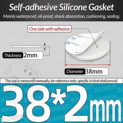 Solid Round Self Adhesive Silicone Pad Disc Sheet Gaskets Ø 5-150mm Thick 1-10mm - Picture 74 of 251