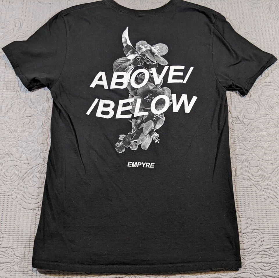 Camiseta Empyre Para Hombre As Above So Below Negra Floral Med Front Back Gráfico - Y2K Foto 4 de 4