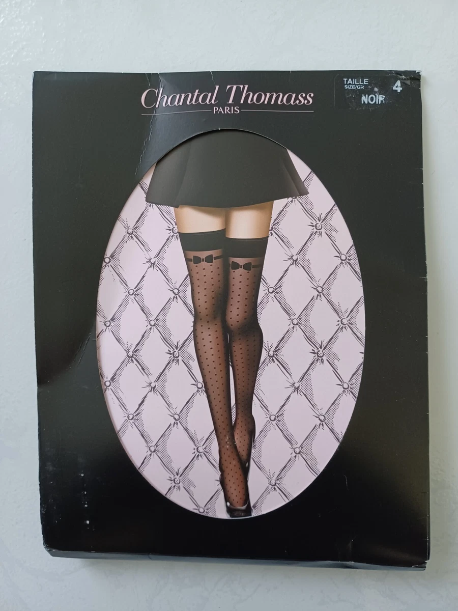 Bas Noirs 15 Deniers Chantal Thomass - Taille 2 - Neuf (Occasion Très Bon État) - Élasthanne/Polyamide