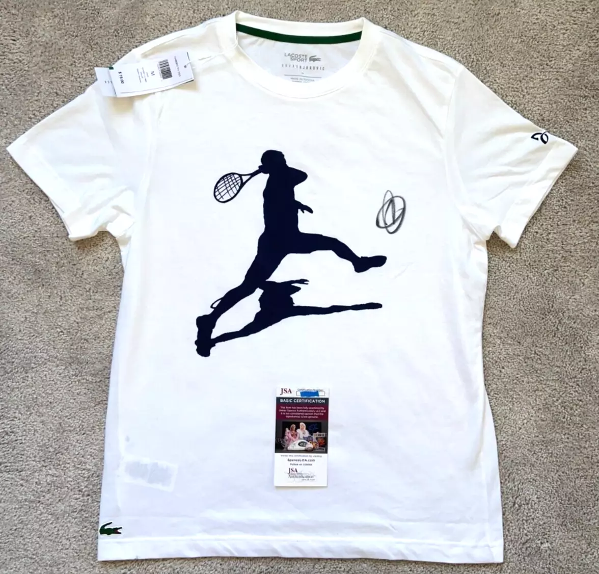 NOVAK DJOKOVIC SIGNED LACOSTE TENNIS SHIRT AUSTRALIAN 2023 WIMBLEDON JSA | eBay