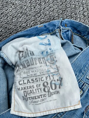 Polo Ralph Lauren 867 Classic Fit Jeans Men's 36 x 30 Light Blue