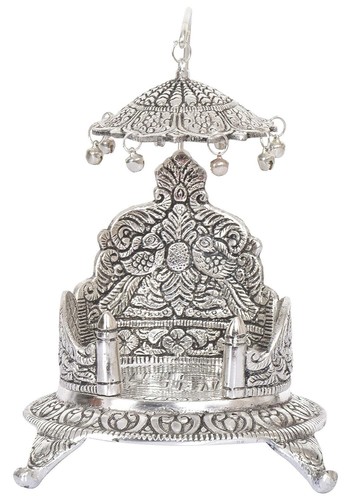 Balançoire (jhula) En Métal Doré Pour Laddu Gopal / Krishna - Décoration Temple Maison, Janmashtami