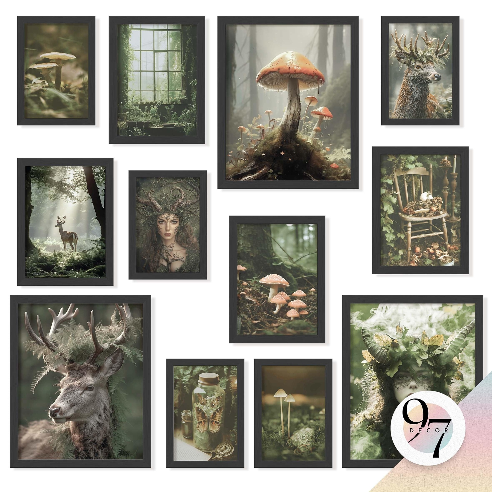 Fantasy Goblincore Wall Art Prints - Magical Forest Nature Decor