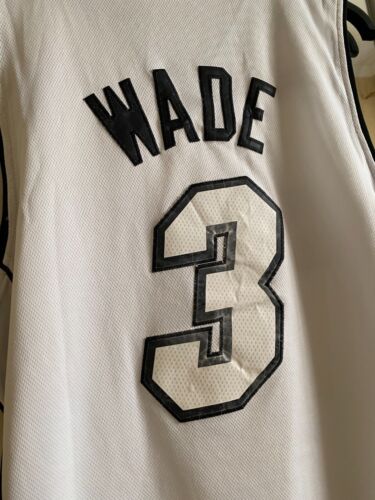 Adidas Dwayne Wade Miami Heat White maglia swingman taglia M - Foto 4 di 9