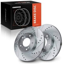 A-Premium Front Side Drilled Brake Rotor for Honda CR-V 1997-2001 Acura Integra