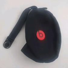 original BEATS by Dr. Dre Headphone Soft Carrying Travel Case Pouch Black Red