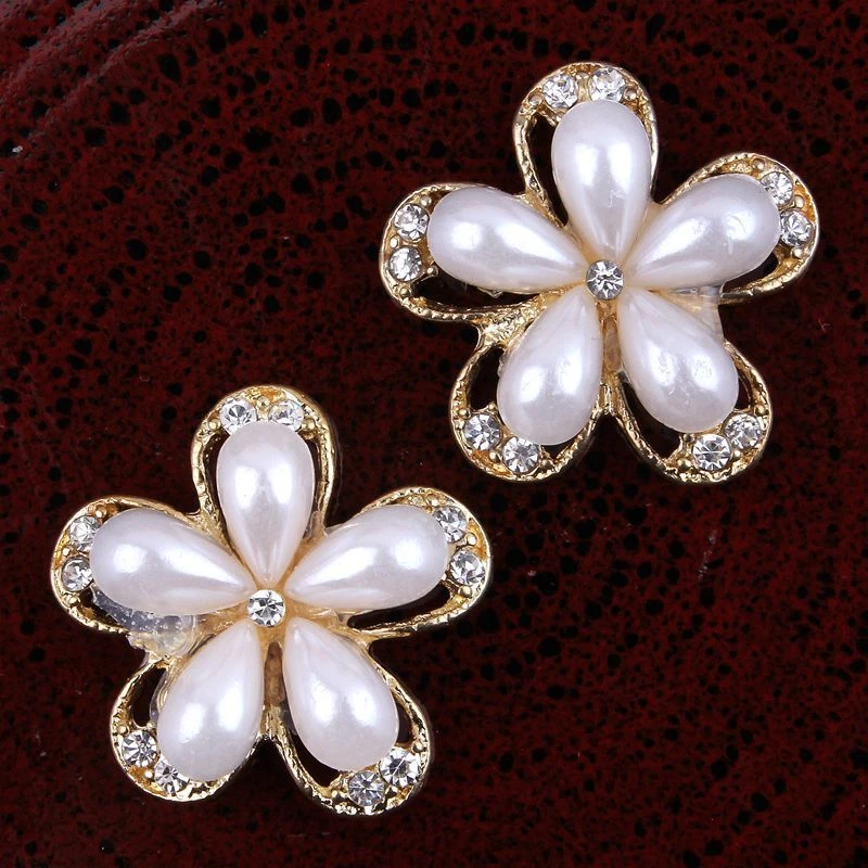 20pcs 25mm Rhinestone Buttons Bling Alloy Crystal Flatback Buttons for Wedding - Image 4 of 4