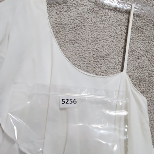1. State Ruffle One Shoulder Dress Women's 0 White Lined Classic Cocktail Casual - Picture 12 of 12