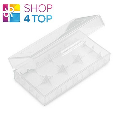 BATTERIE SCHACHTEL BOX CASE FOR 2 18650 BATTERIEN STORAGE CLEAR PLASTIC NEU - Bild 1 von 1